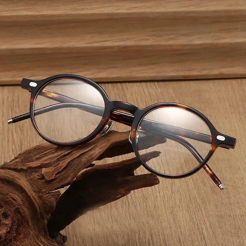 Unisex Round Full Rim Acetate Prescription Glasses 844005 — view 5 | Rx Spectacle