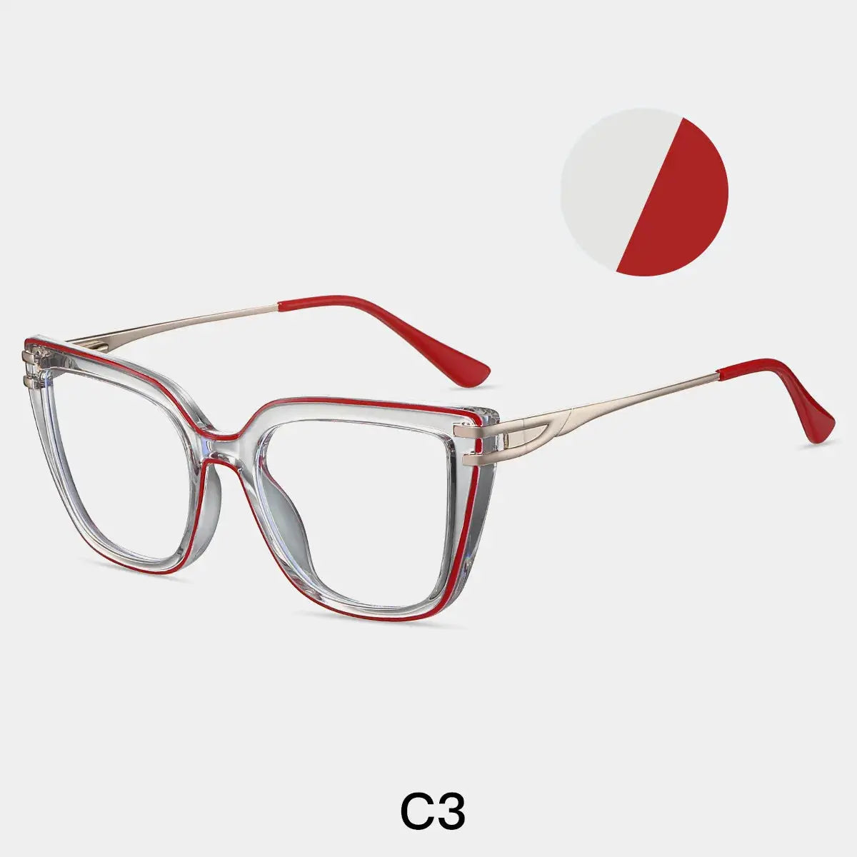 Women's Cat Eye Full Rim TR90 Prescription Glasses 87314 — view 7 | Rx Spectacle