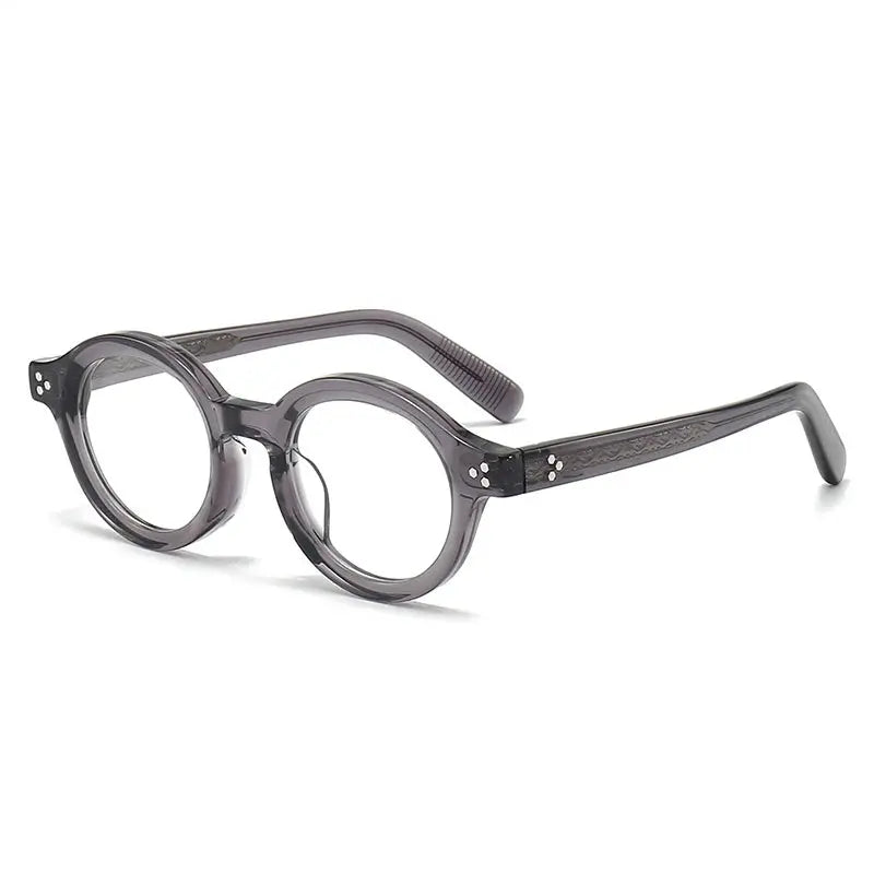 Unisex Round Full Rim Acetate Prescription Glasses 94148 — view 7 | Rx Spectacle