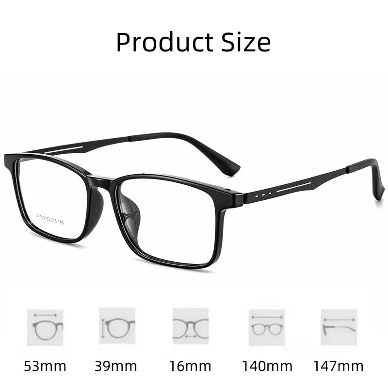 Unisex Rectangular Full Rim Titanium Prescription Glasses 100200 — view 2 | Rx Spectacle