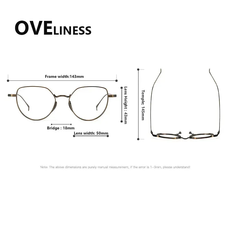 Unisex Cat Eye Full Rim Titanium Prescription Glasses 643002 — view 2 | Rx Spectacle