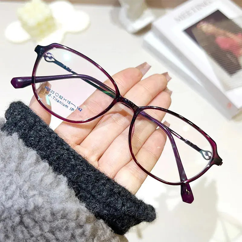 Women's Cat Eye Full Rim Alloy Prescription Glasses F123x — view 8 | Rx Spectacle