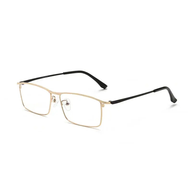 Unisex Square Semi-Rimless Titanium Prescription Glasses 855170 — view 8 | Rx Spectacle