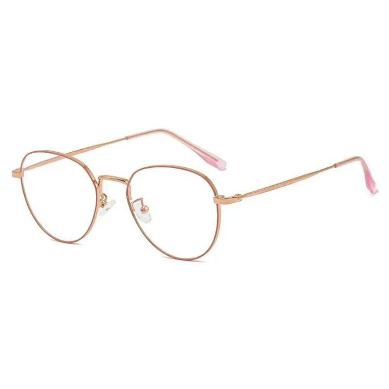 Women's Round Full Rim Alloy Prescription Glasses L2092 — view 3 | Rx Spectacle