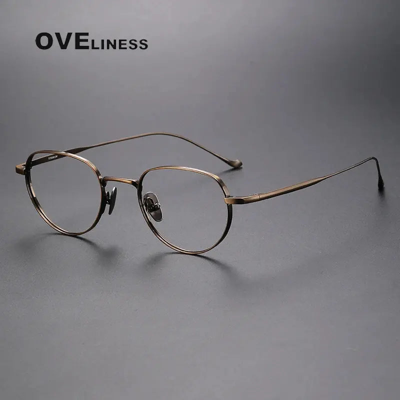 Women's Oval Full Rim Titanium Prescription Glasses 133229 — view 6 | Rx Spectacle