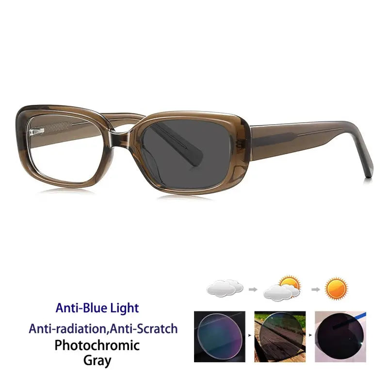 Unisex Square Full Rim Acetate Reading Glasses 412241 — view 3 | Rx Spectacle