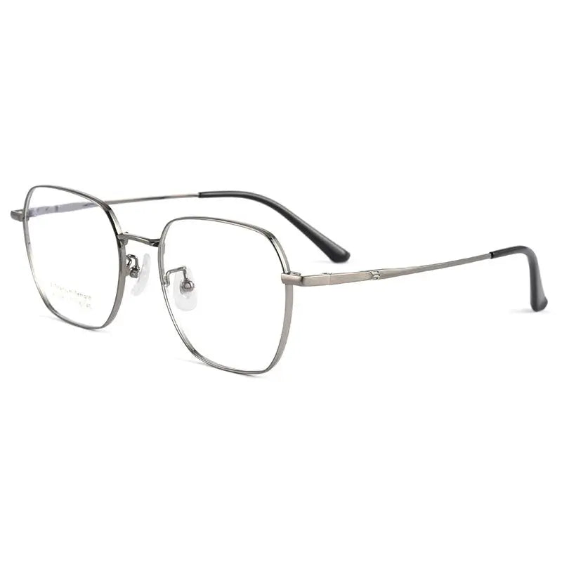 Women's Polygon Full Rim Titanium Prescription Glasses 50589 — view 7 | Rx Spectacle