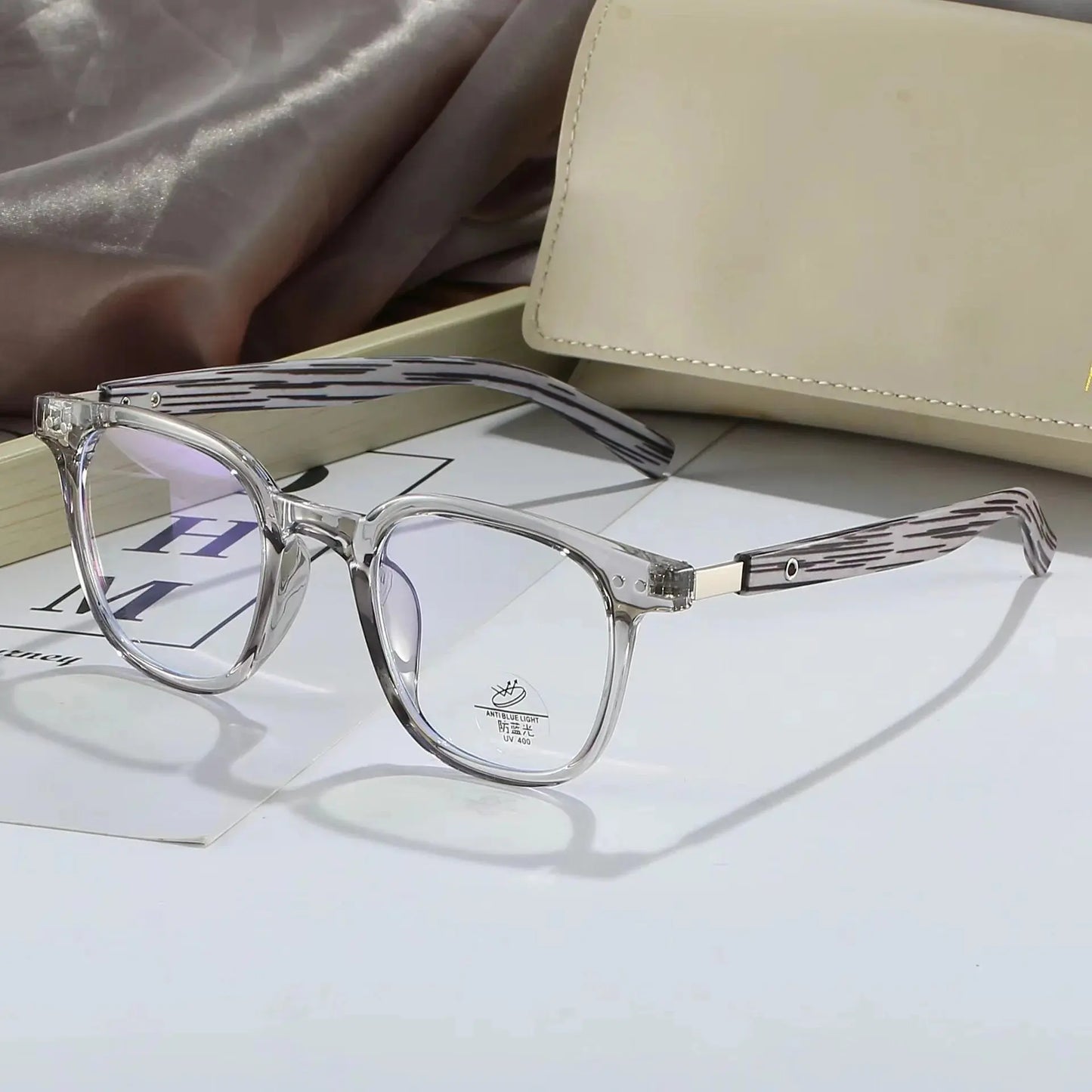 Unisex Oval Full Rim TR90 Oversized Prescription Glasses 83026 — view 7 | Rx Spectacle
