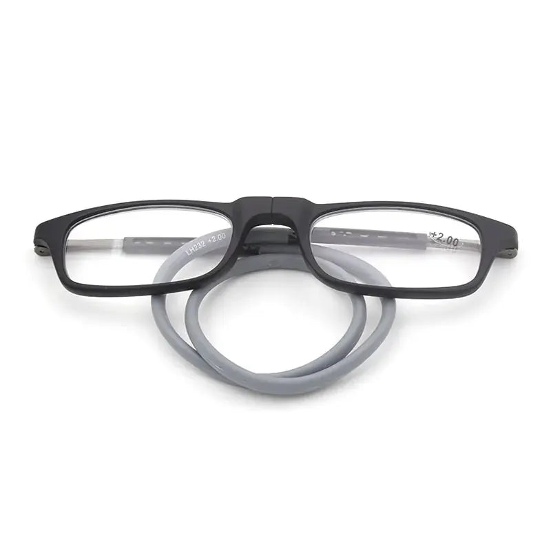 Unisex Square Full Rim Titanium Reading Glasses — view 2 | Rx Spectacle