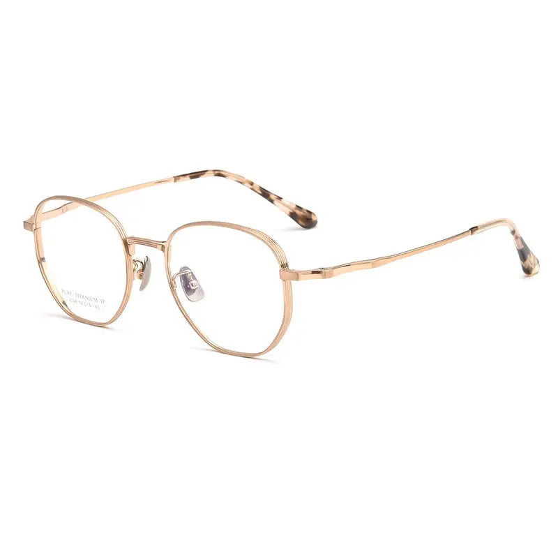 Women's Square Full Rim Titanium Prescription Glasses 20484 — view 4 | Rx Spectacle