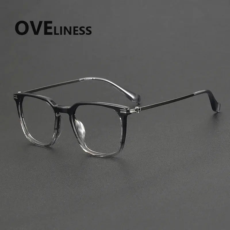 Unisex Oval Full Rim Titanium Prescription Glasses 90011 — view 3 | Rx Spectacle