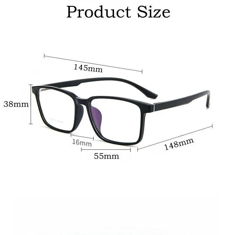 Men's Square Full Rim TR90 Prescription Glasses A1006 — view 6 | Rx Spectacle