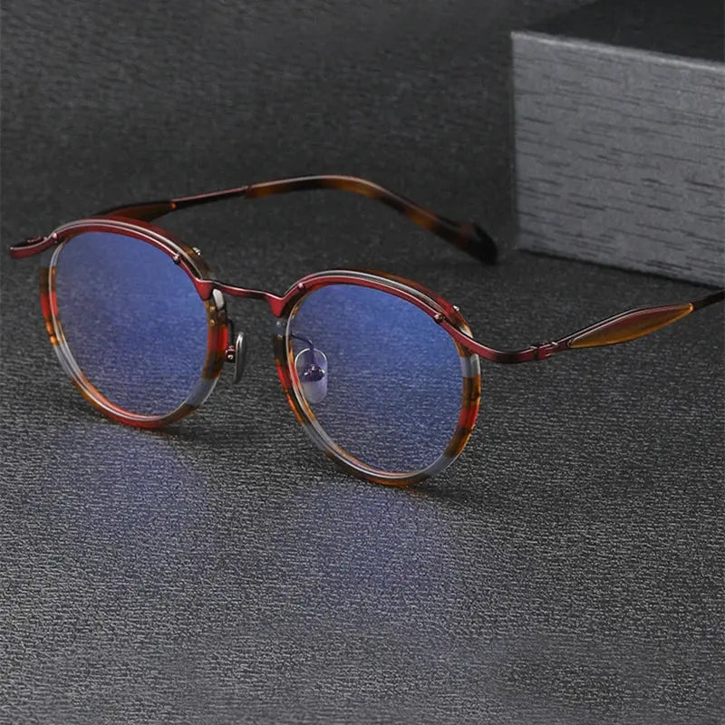 Unisex Round Full Rim Titanium Prescription Glasses 196062 — view 1 | Rx Spectacle