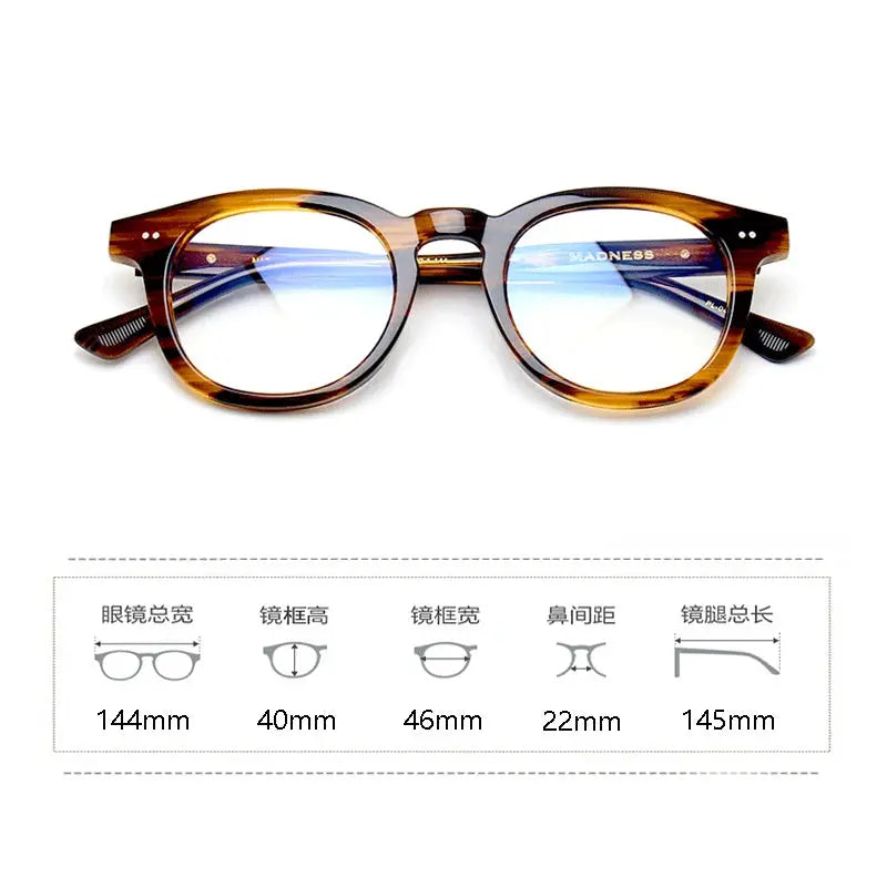 Unisex Square Full Rim Acetate Prescription Glasses 396144 — view 2 | Rx Spectacle