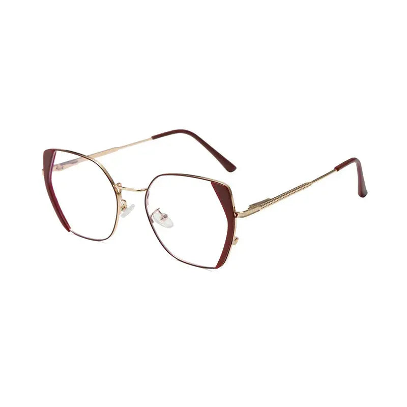 Women's Cat Eye Full Rim Alloy Prescription Glasses 30311 — view 7 | Rx Spectacle