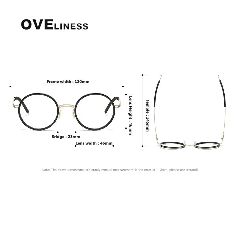 Women's Round Full Rim Titanium Prescription Glasses 822321 — view 2 | Rx Spectacle
