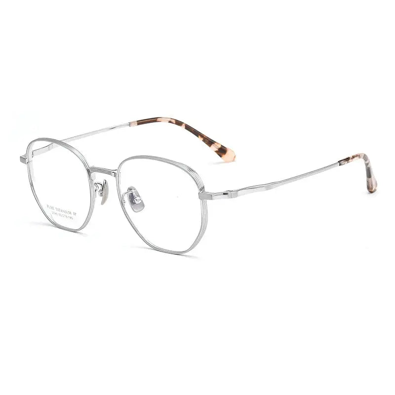 Women's Square Full Rim Titanium Prescription Glasses 20484 — view 3 | Rx Spectacle