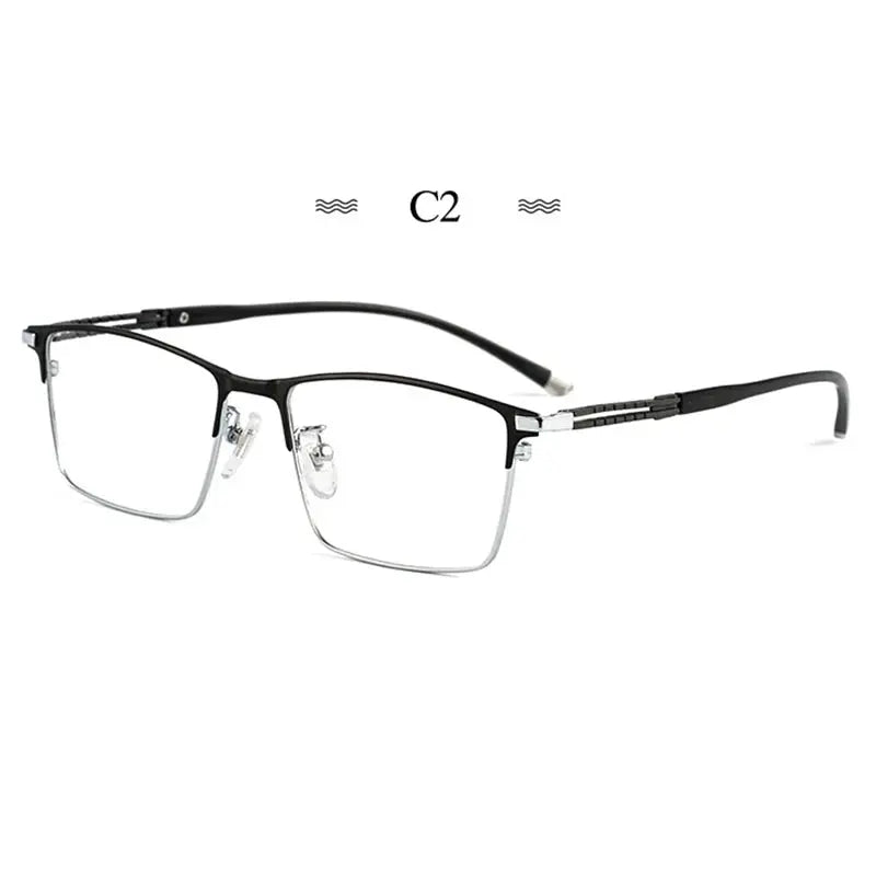 Women's Browline Semi-Rimless Titanium Prescription Glasses 486127 — view 4 | Rx Spectacle