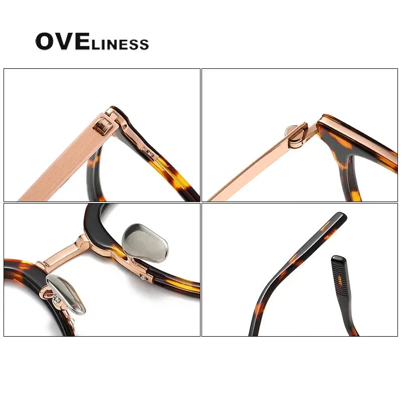 Unisex Square Full Rim Titanium Prescription Glasses 80978 — view 4 | Rx Spectacle