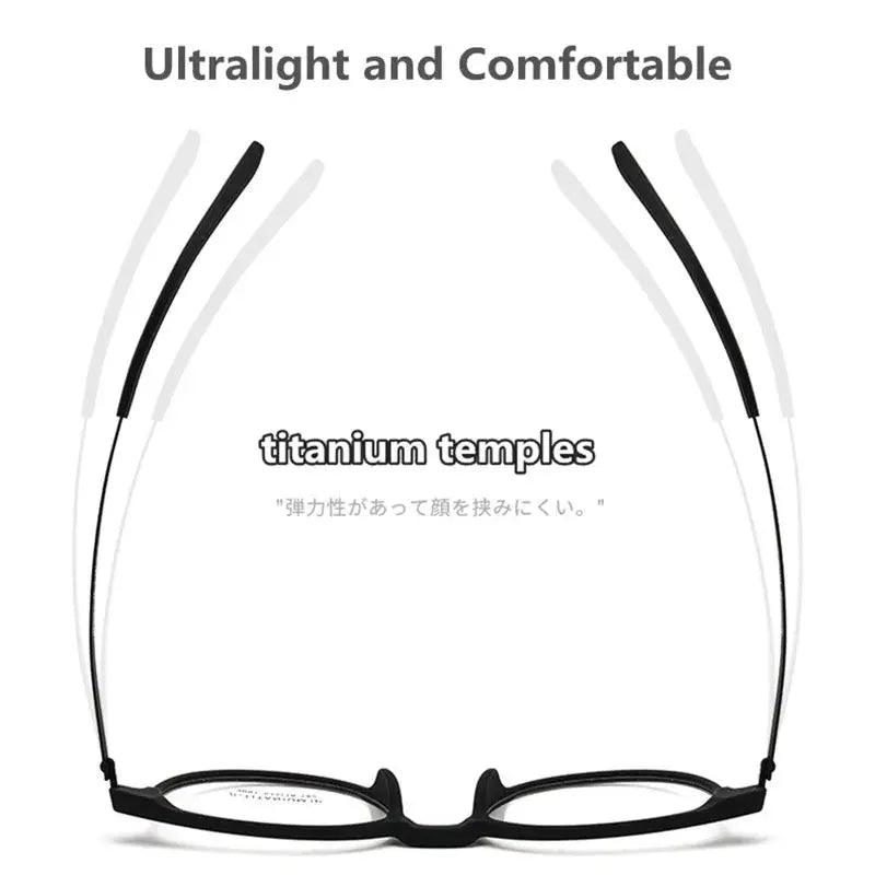 Unisex Round Full Rim Titanium Reading Glasses 23091 — view 4 | Rx Spectacle