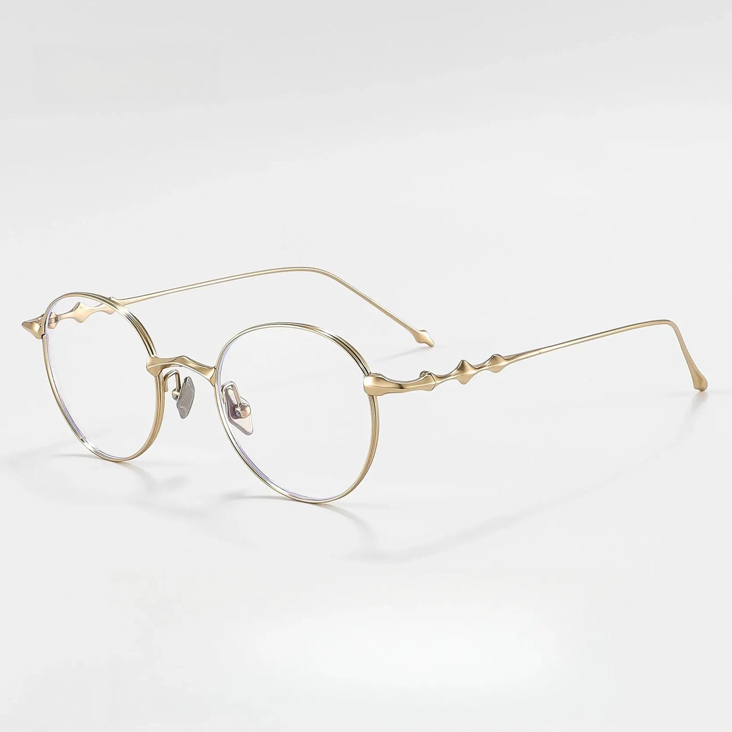 Unisex Oval Full Rim Titanium Prescription Glasses 45142 — view 4 | Rx Spectacle