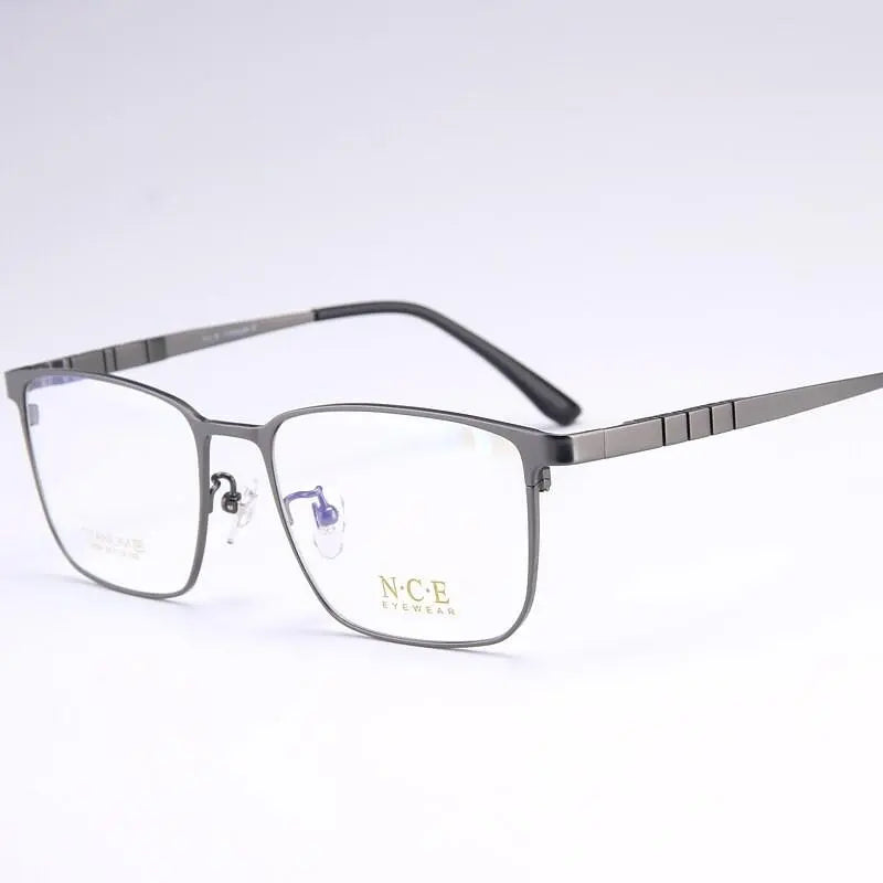 Men's Square Full Rim Titanium Prescription Glasses 5008 — view 4 | Rx Spectacle