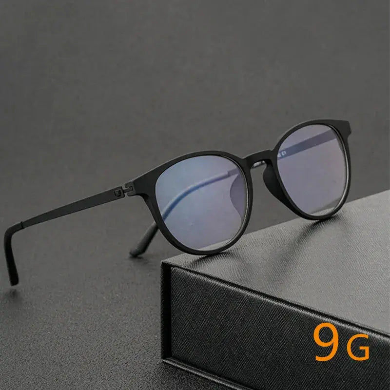 Unisex Round Full Rim Titanium Reading Glasses 23091 — view 2 | Rx Spectacle