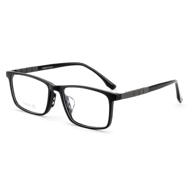 Men's Square Full Rim Titanium Prescription Glasses 23070 — view 10 | Rx Spectacle