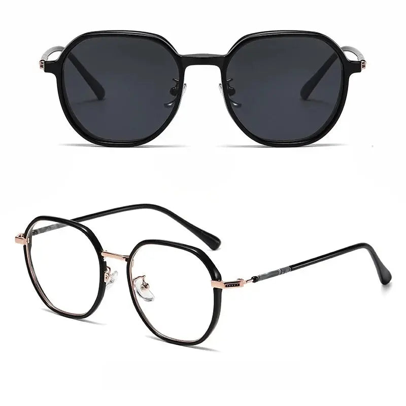 Women's Polygon Full Rim TR90 Clip-On Prescription Glasses 727422 — view 4 | Rx Spectacle