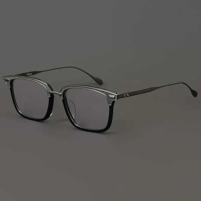 Unisex Square Full Rim Titanium Prescription Glasses 192085 — view 3 | Rx Spectacle