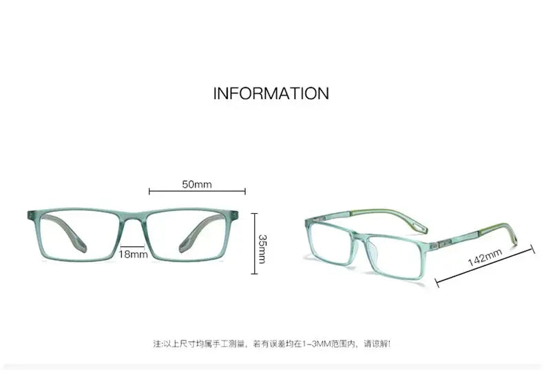 Women's Square Full Rim TR90 Prescription Glasses 81308 — view 2 | Rx Spectacle