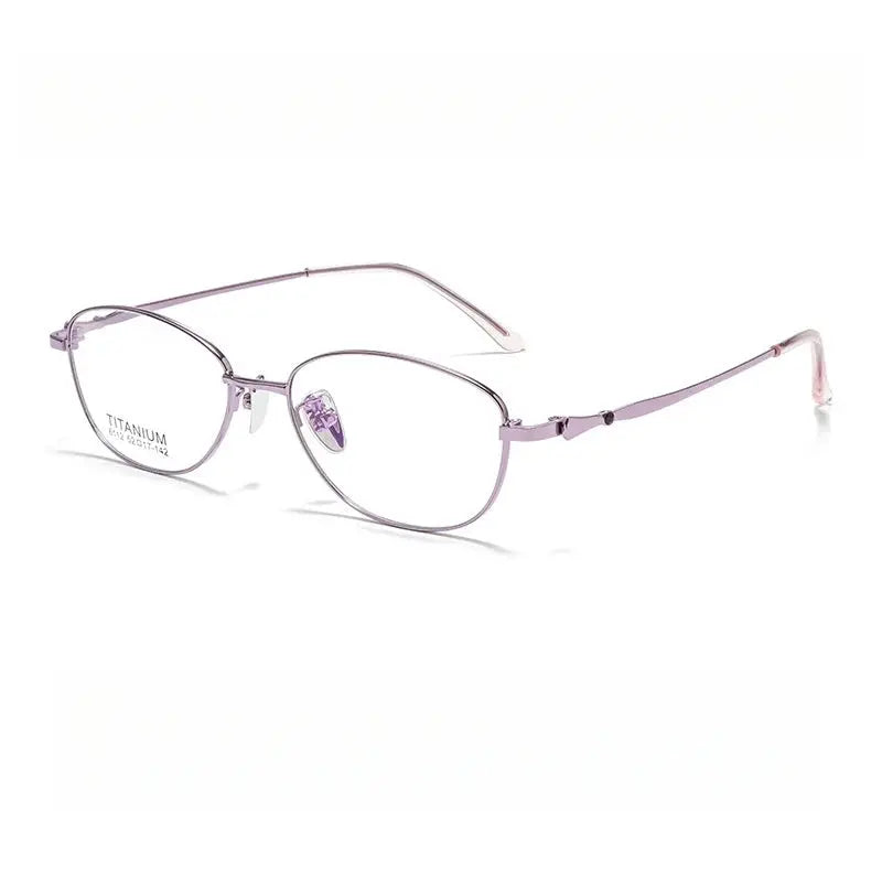 Women's Oval Full Rim Alloy Prescription Glasses 6112 — view 5 | Rx Spectacle