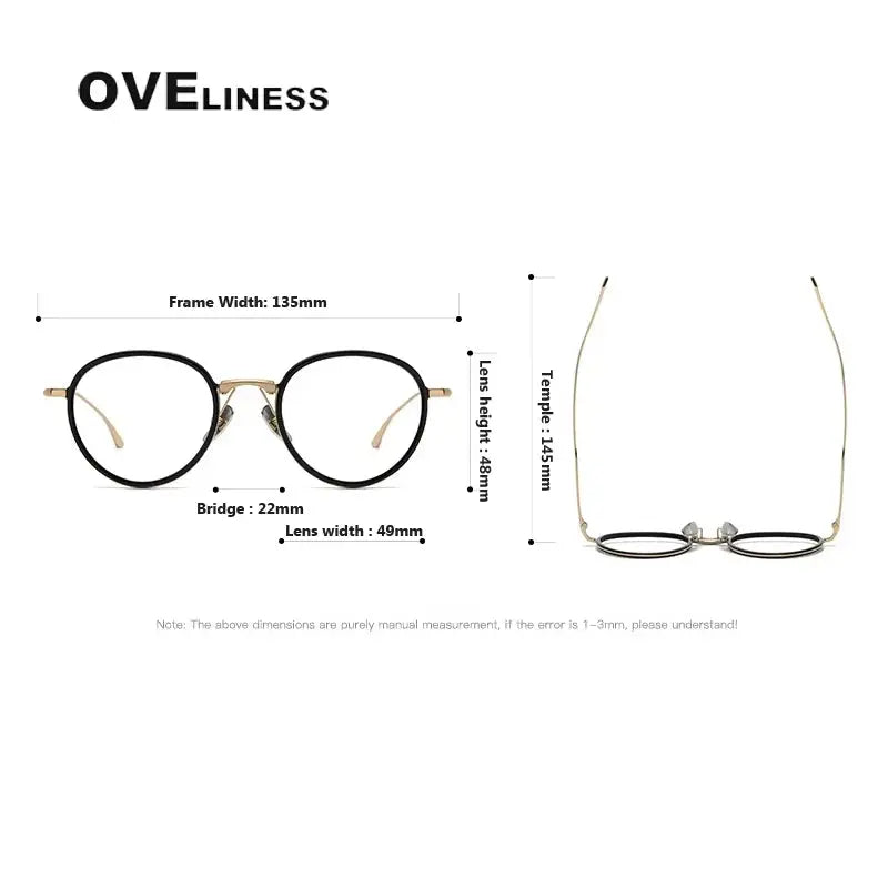 Women's Round Full Rim Titanium Prescription Glasses 361359 — view 2 | Rx Spectacle