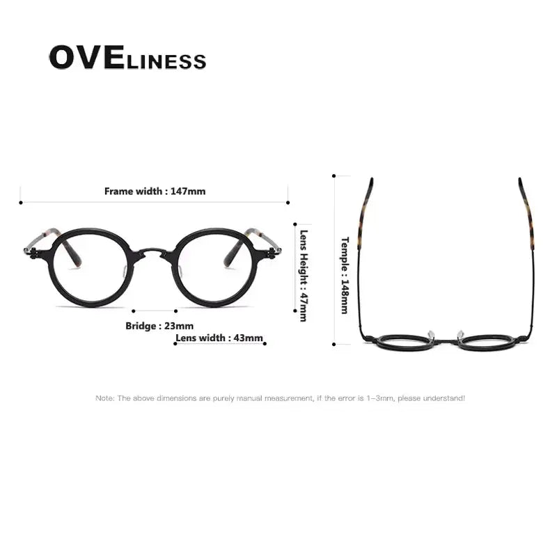 Unisex Round Full Rim Titanium Prescription Glasses 75899 — view 2 | Rx Spectacle