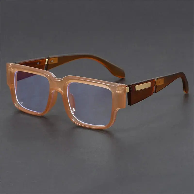Unisex Square Full Rim Acetate Flat Top Prescription Glasses 107400 — view 5 | Rx Spectacle