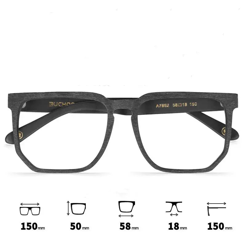Men's Square Full Rim Acetate Oversized Prescription Glasses 76821 — view 6 | Rx Spectacle