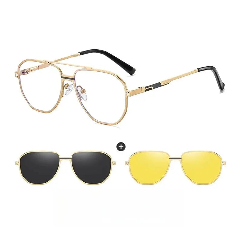 Women's Full Rim Alloy Double Bridge Clip-On Prescription Glasses 70371 — view 4 | Rx Spectacle