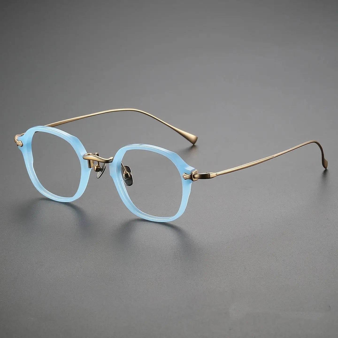 Unisex Square Full Rim Titanium Prescription Glasses 369183 — view 3 | Rx Spectacle