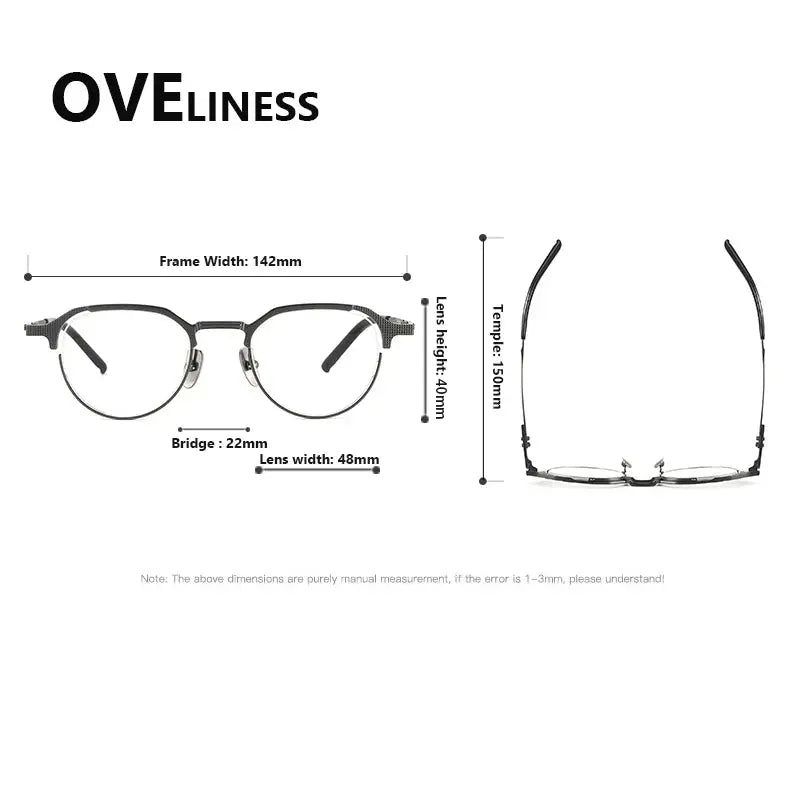 Unisex Oval Full Rim Titanium Prescription Glasses 322033 — view 2 | Rx Spectacle