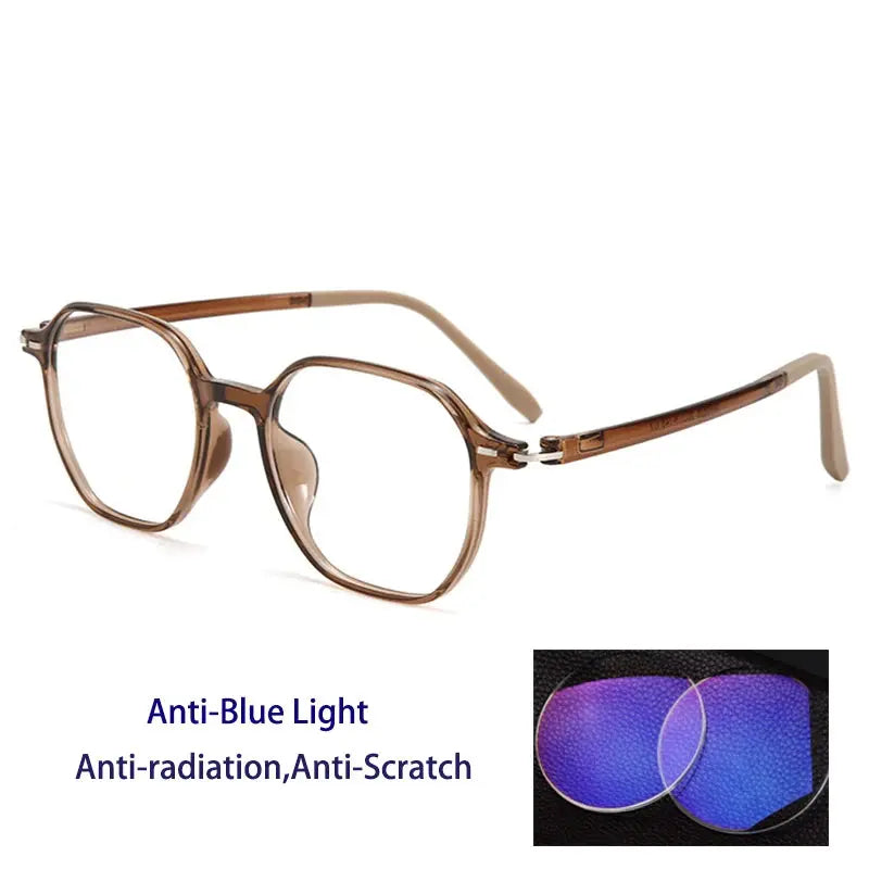 Unisex Polygon Full Rim TR90 Prescription Glasses 256856 — view 11 | Rx Spectacle