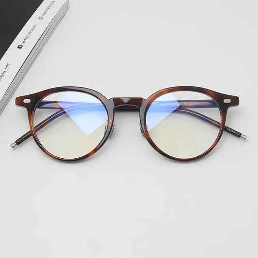 Unisex Round Full Rim Acetate Prescription Glasses 91443 — view 1 | Rx Spectacle