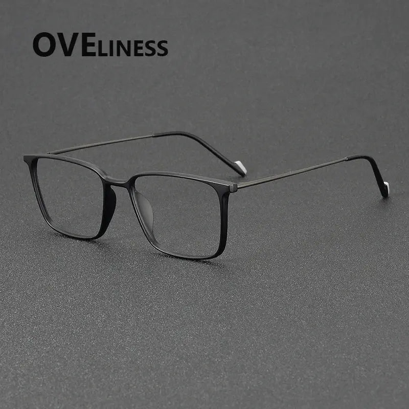 Women's Square Full Rim Titanium Prescription Glasses 92346 — view 4 | Rx Spectacle