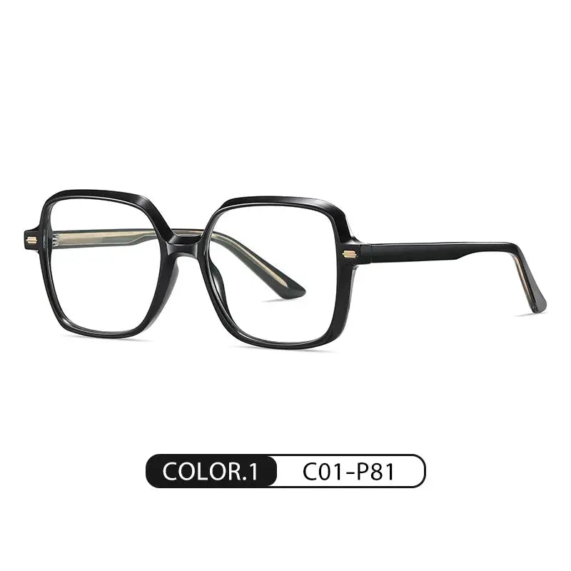 Women's Square Full Rim Acetate Prescription Glasses C907 — view 10 | Rx Spectacle