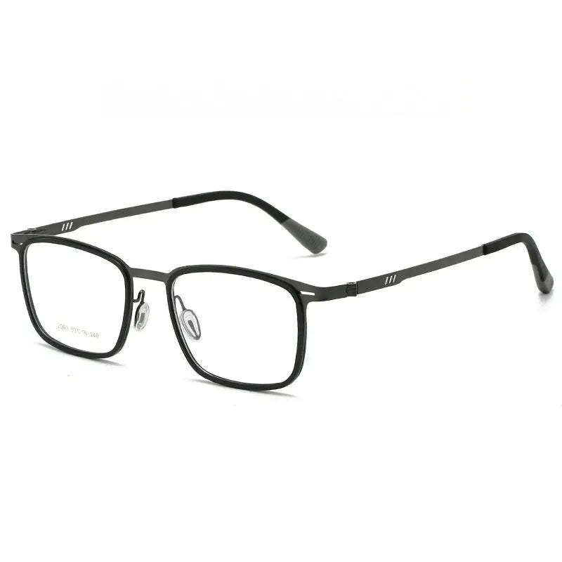 Men's Square Full Rim Alloy Prescription Glasses 20034 — view 4 | Rx Spectacle