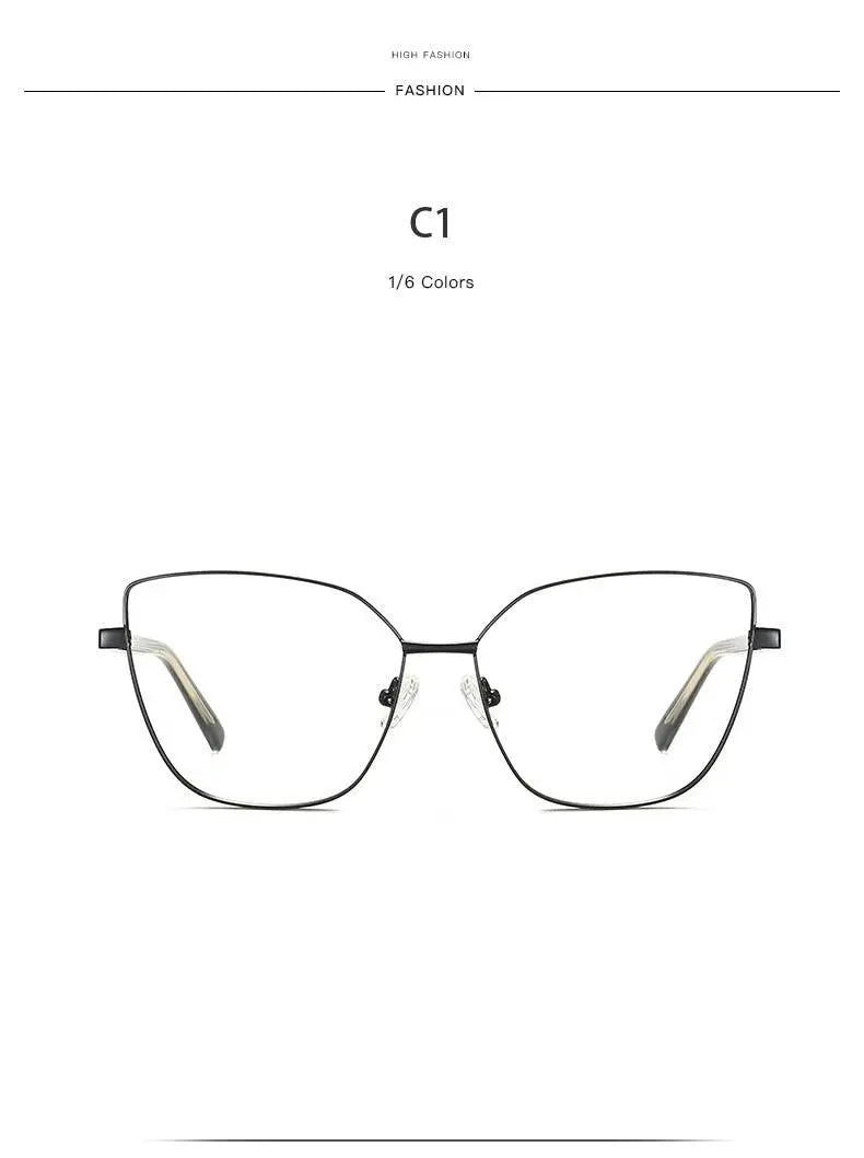 Women's Cat Eye Full Rim Titanium Prescription Glasses 3002 — view 14 | Rx Spectacle