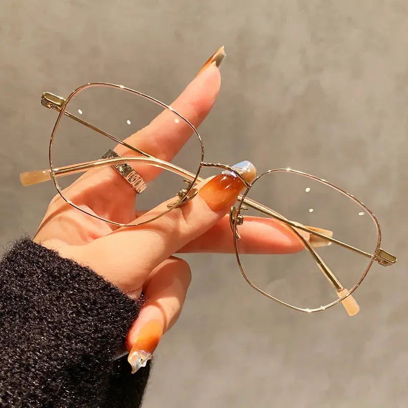 Women's Oval Full Rim Titanium Prescription Glasses 425901 — view 5 | Rx Spectacle