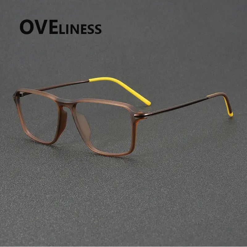 Unisex Square Full Rim Titanium Prescription Glasses 92351 — view 5 | Rx Spectacle