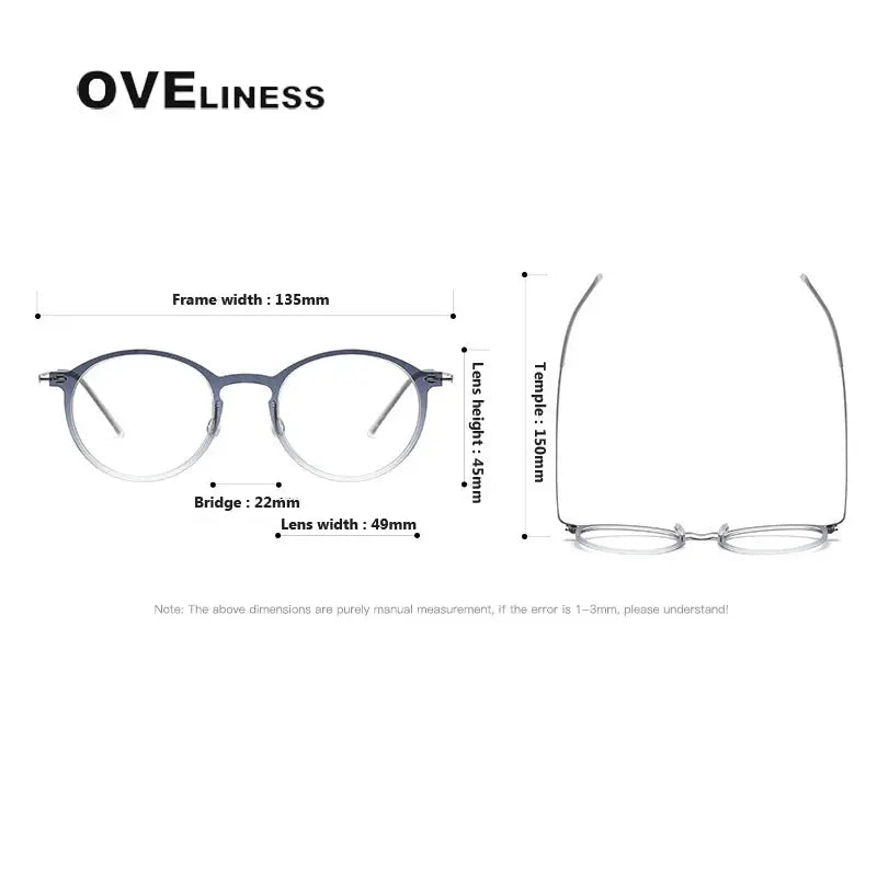 Women's Round Full Rim Titanium Prescription Glasses 326541 — view 2 | Rx Spectacle