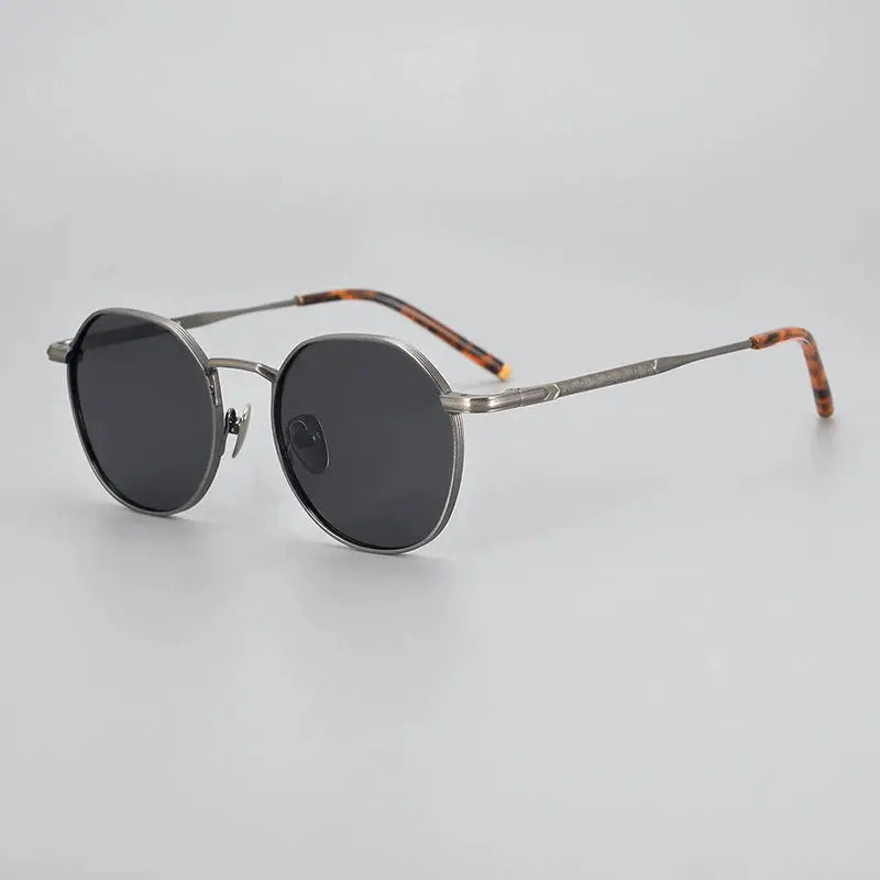 Men's Round Full Rim Titanium Prescription Glasses 14045 — view 4 | Rx Spectacle