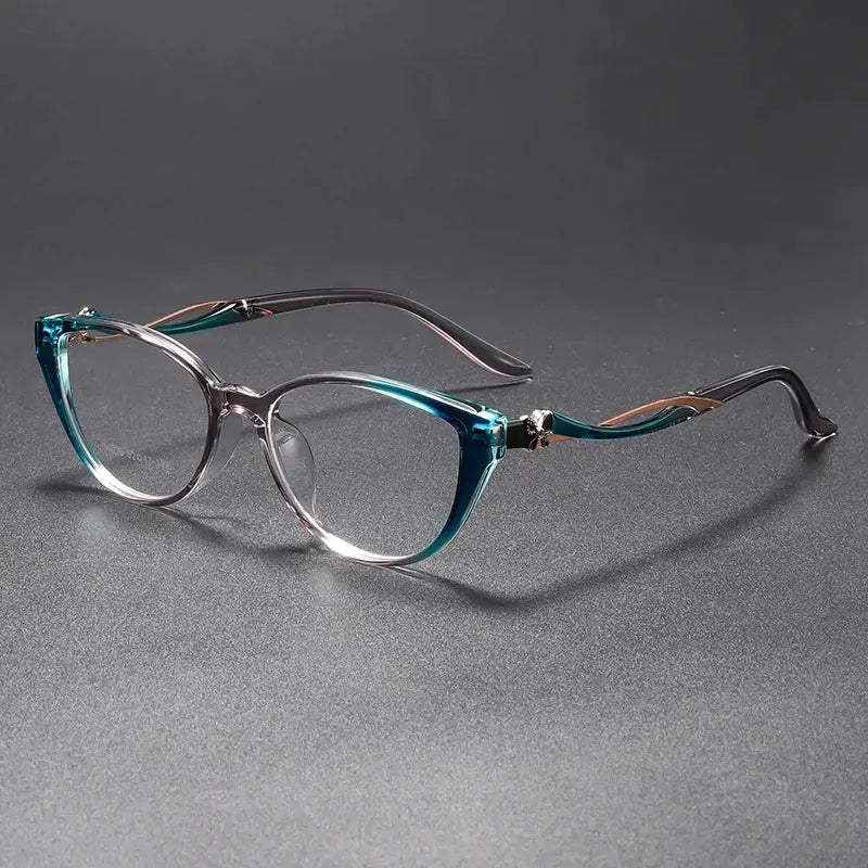 Women's Cat Eye Full Rim TR90 Prescription Glasses 726026 — view 5 | Rx Spectacle